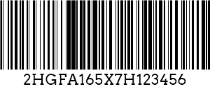 Κωδικός 128 VIN Barcode
