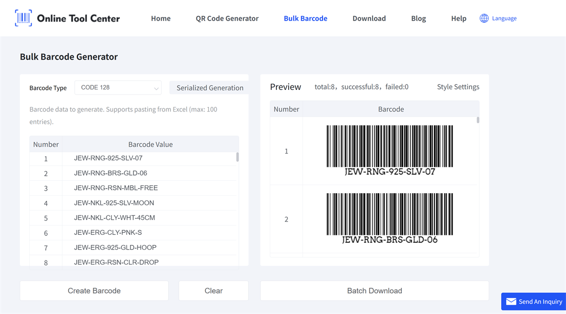 barcode generatio γεννήσεις γραμμικών κωδικών