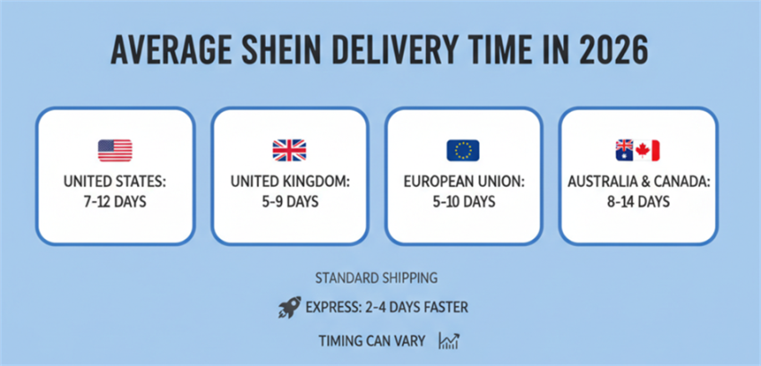 Average Shein Delivery Time in 2026 Μέσος χρόνος παράδοσης Shein το 2026