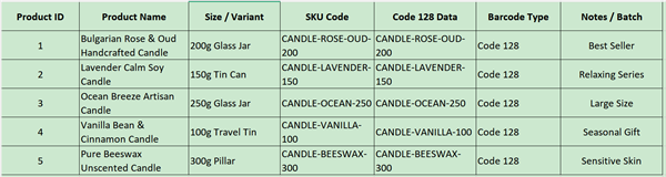 soap product barcode excel σαπούνι προϊόντος barcode excel