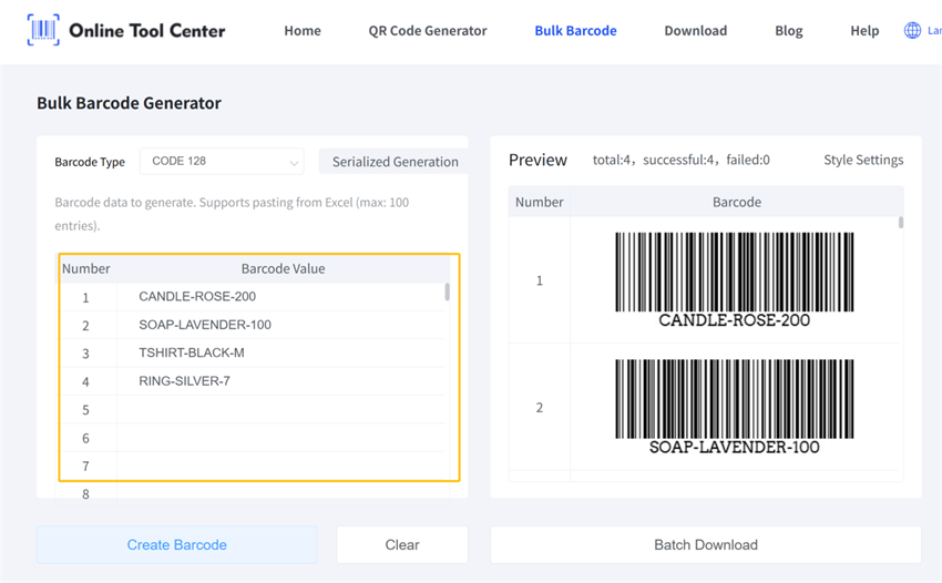 Erate &pi;&omicron;&lambda;&lambda;&alpha;&pi;&lambda;ά barcodes