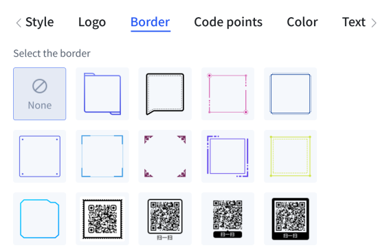 qr code borders QR κώδικα σύνορα